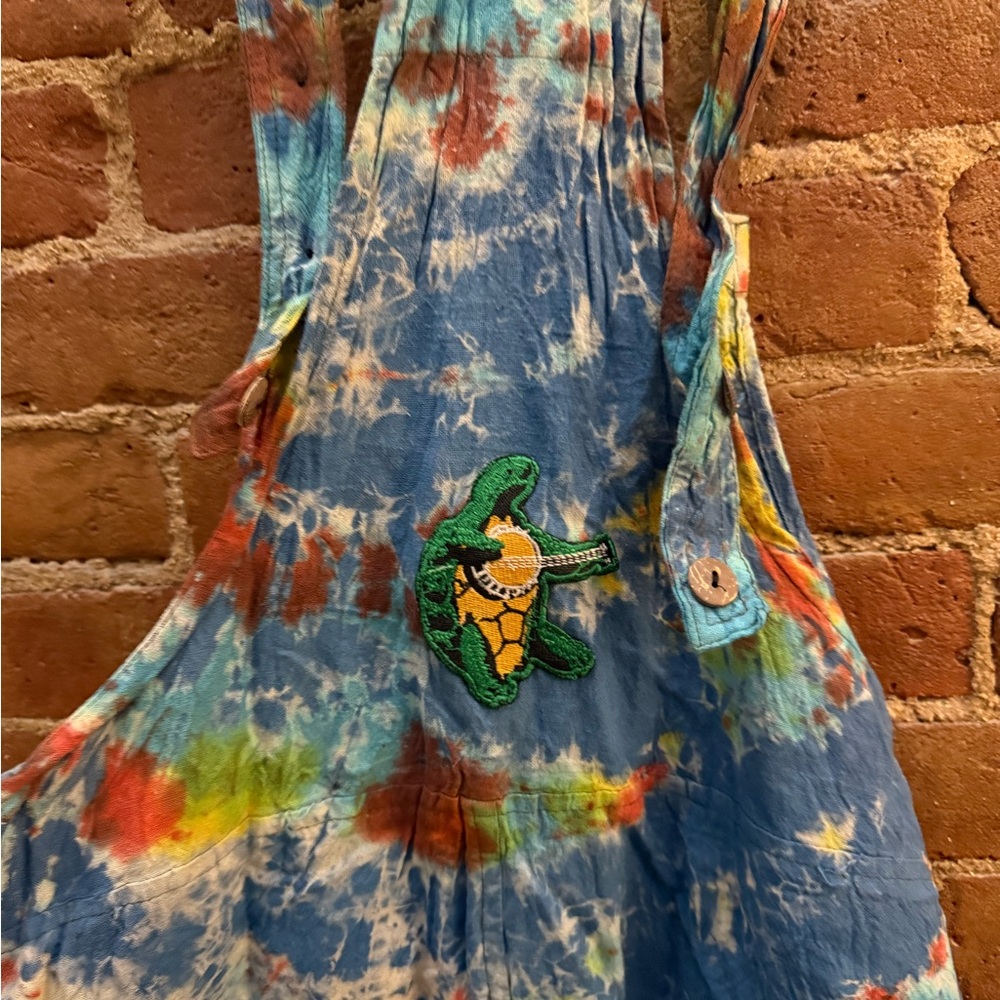 NWT Grateful Dead Terrapin Station Rainbow Tie-Dye Overalls